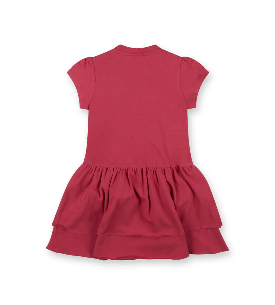 Ruffle Dress Coral Pink