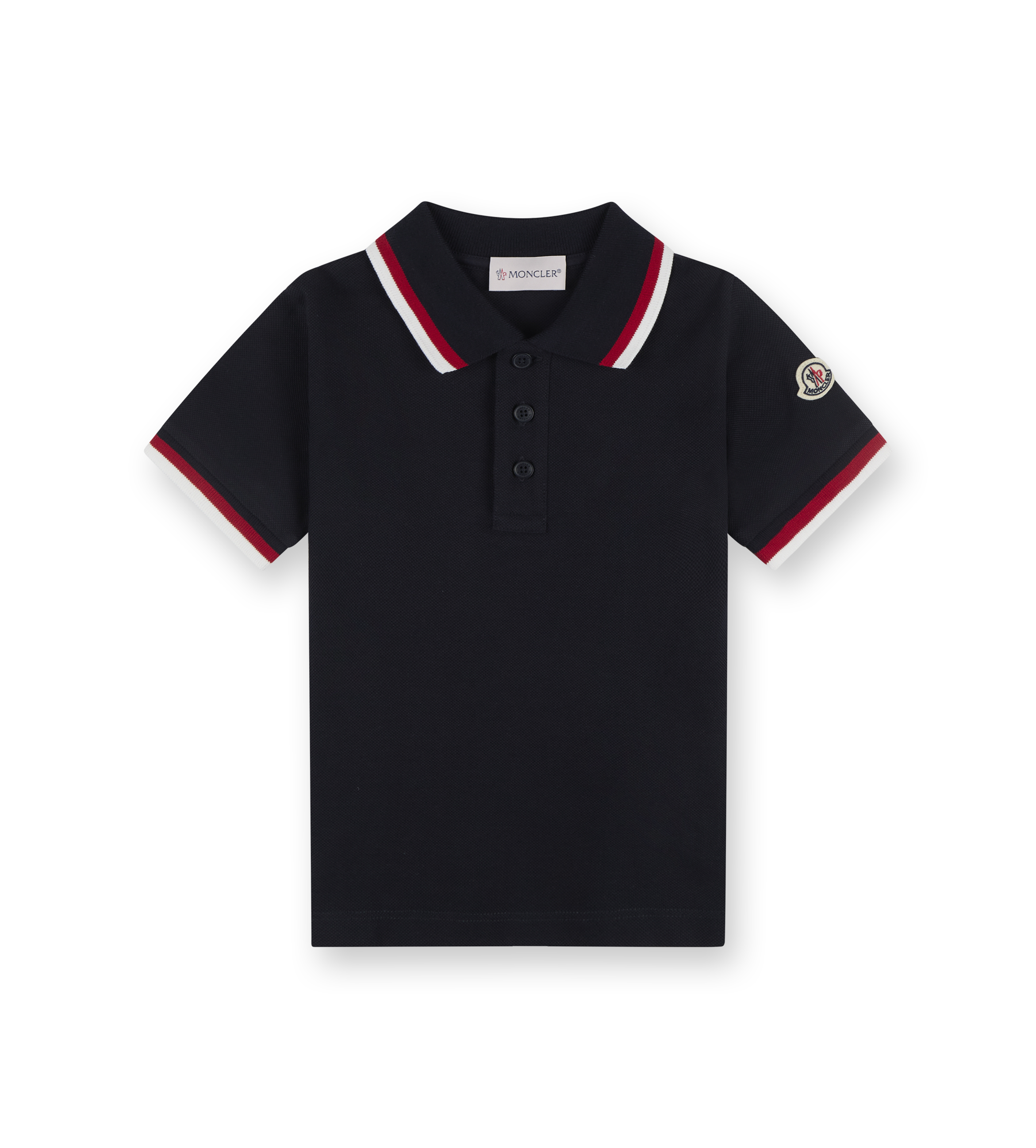 Tricolor Trimmed Polo Shirt Blue