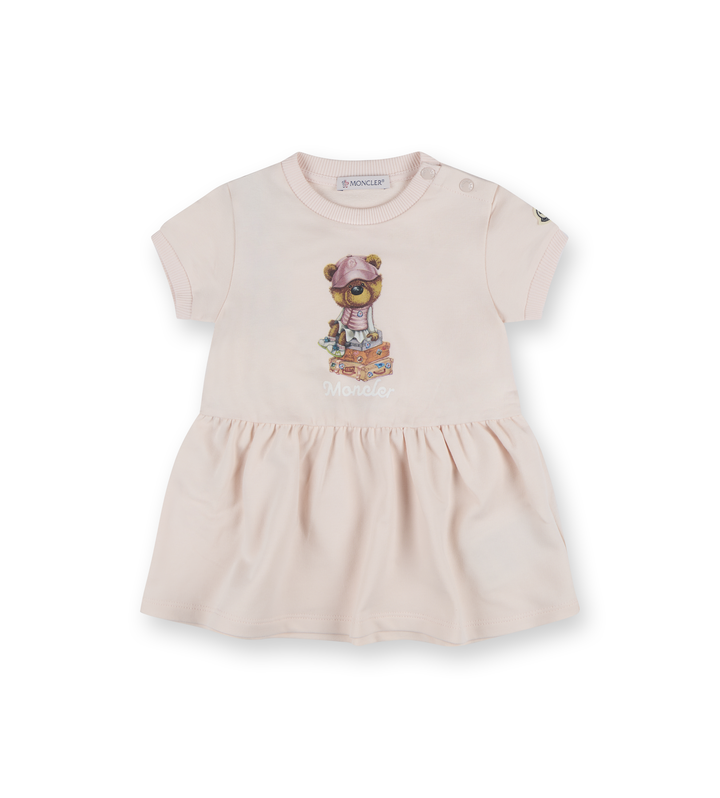 Teddy Bear Motif Dress Light Pink