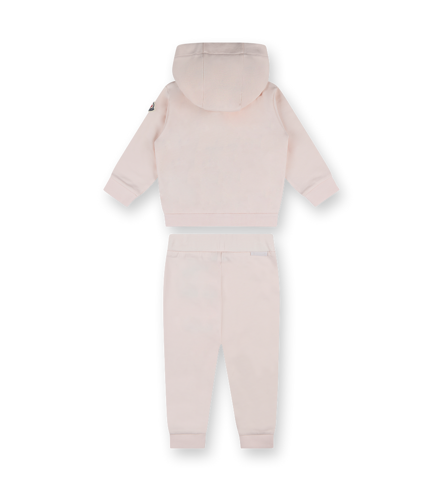 Embroidered Logo Tracksuit Set Pink