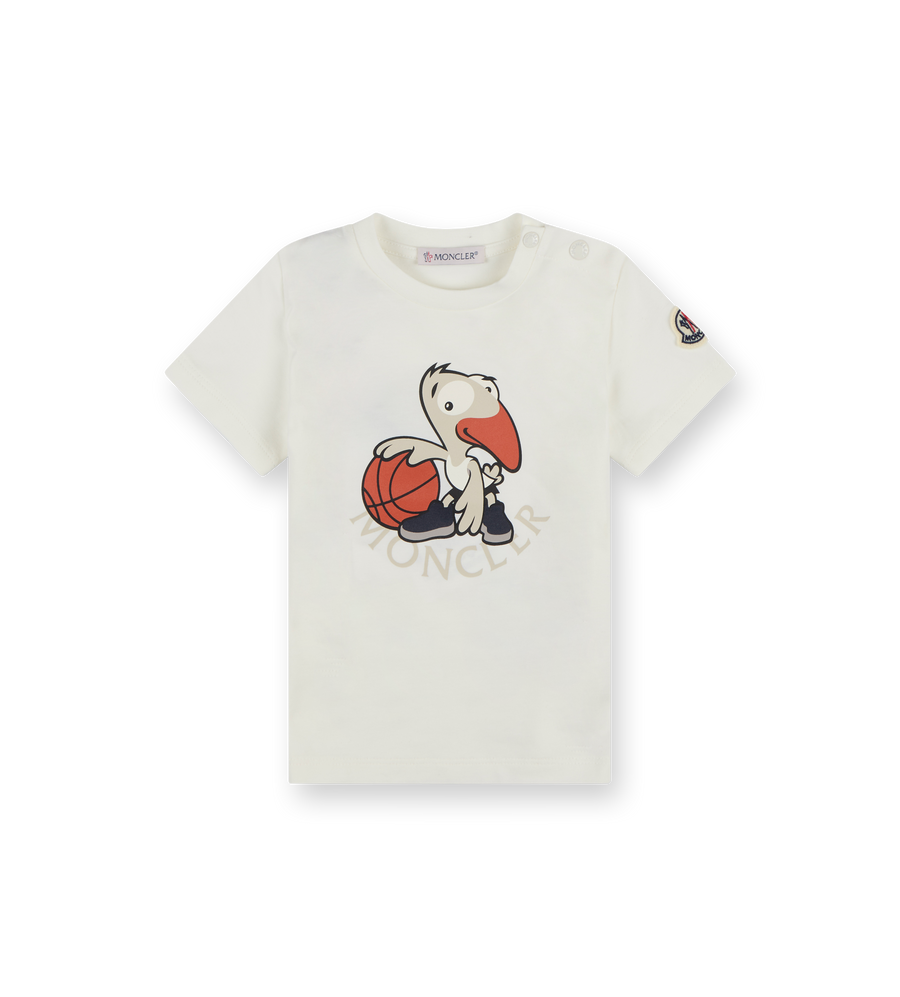 Basketball Motif T-Shirt White