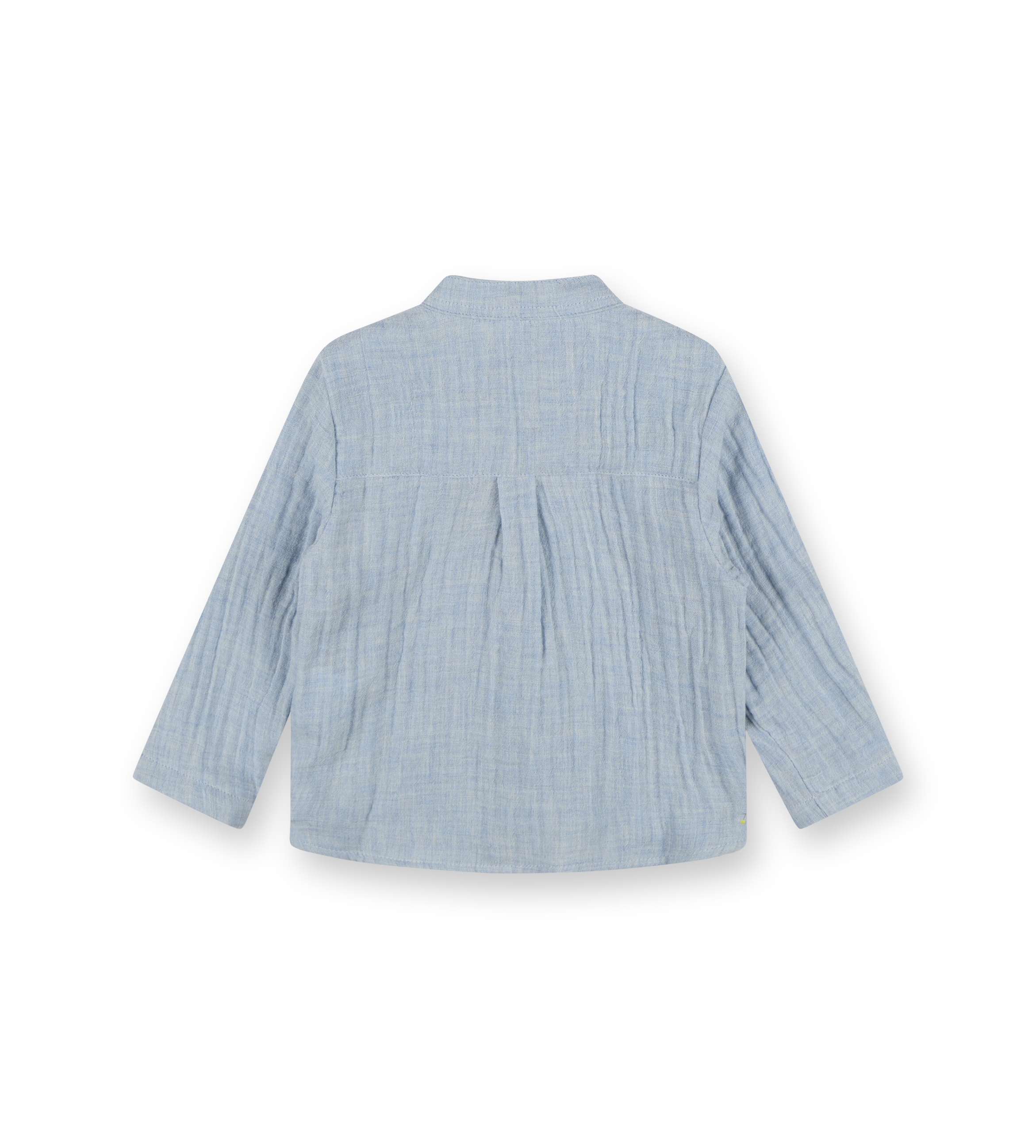 Mesh Shirt with Mao Collar Bleu Lave