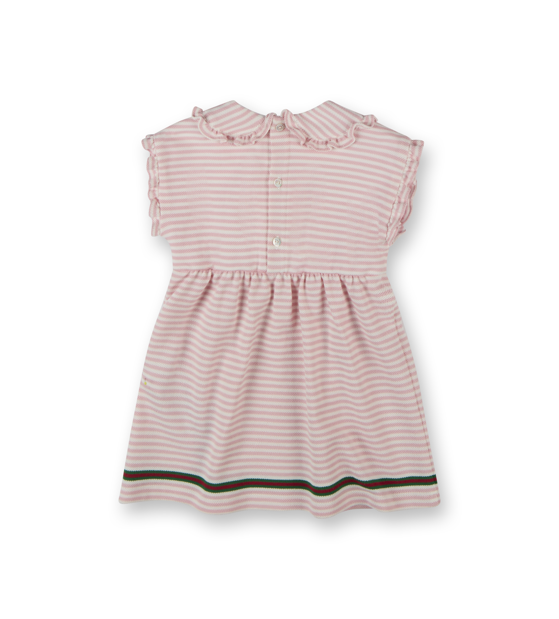 Embroidered Dress White/Pink