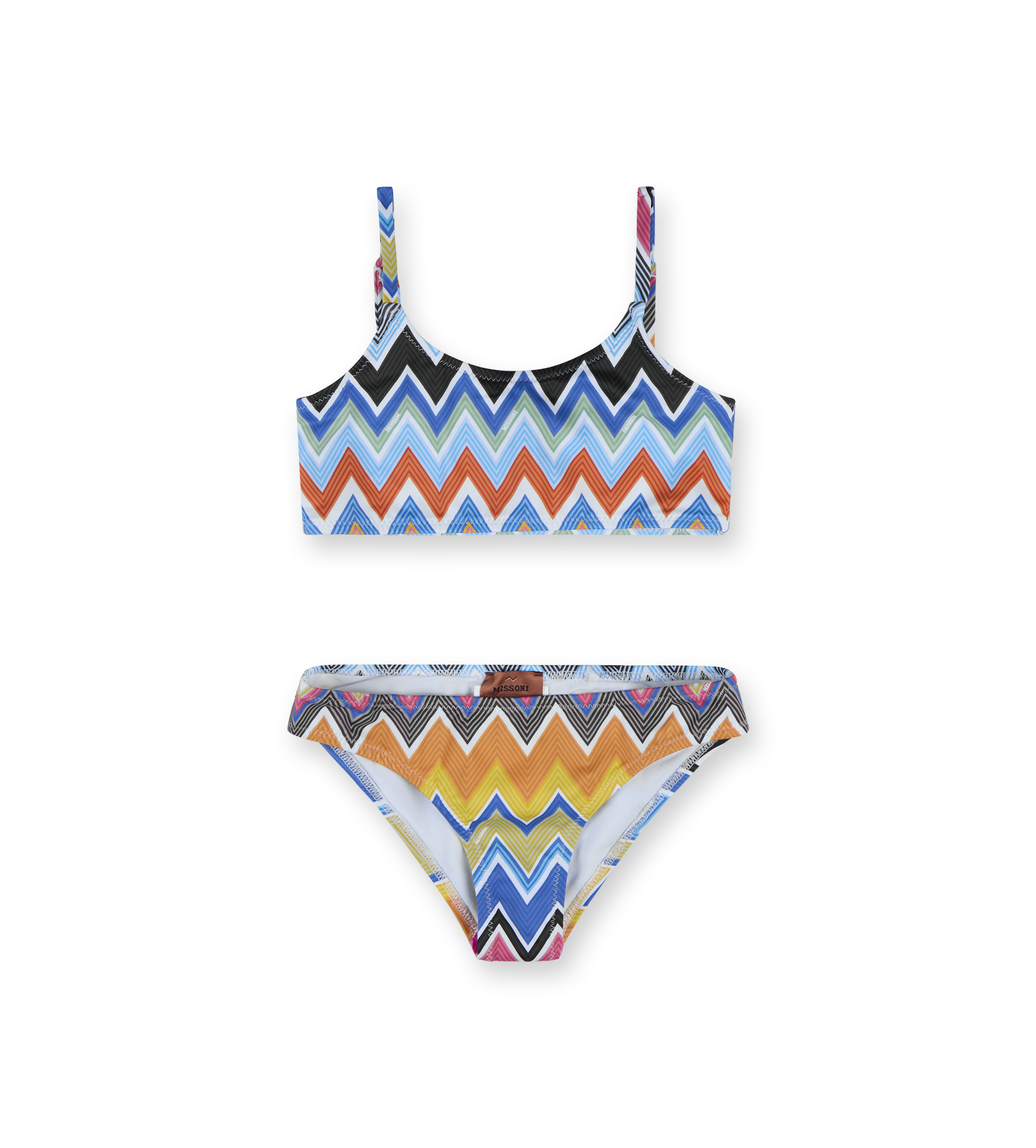 Bikini with Zigzag Print Multicolor