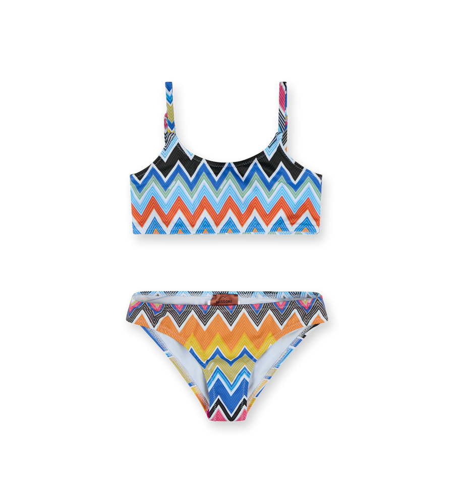 Bikini with Zigzag Print Multicolor