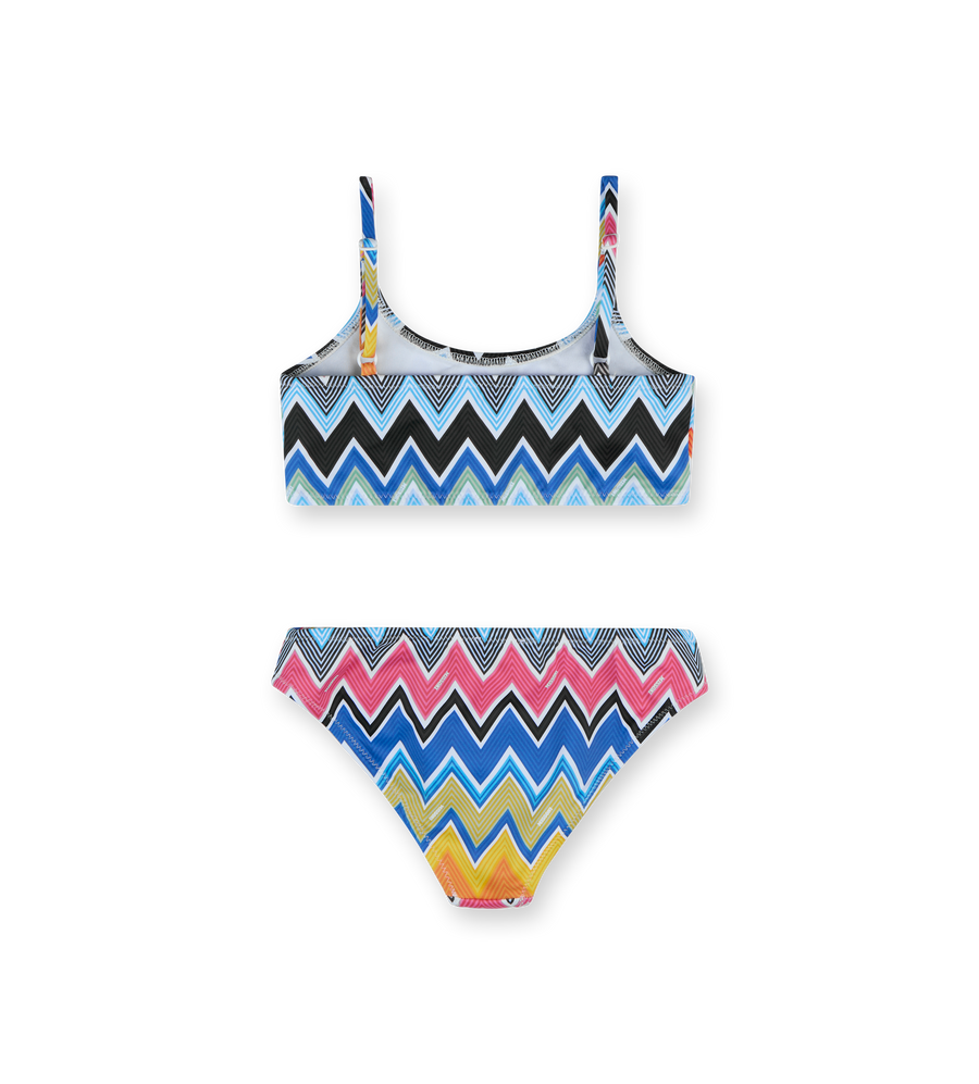 Bikini with Zigzag Print Multicolor