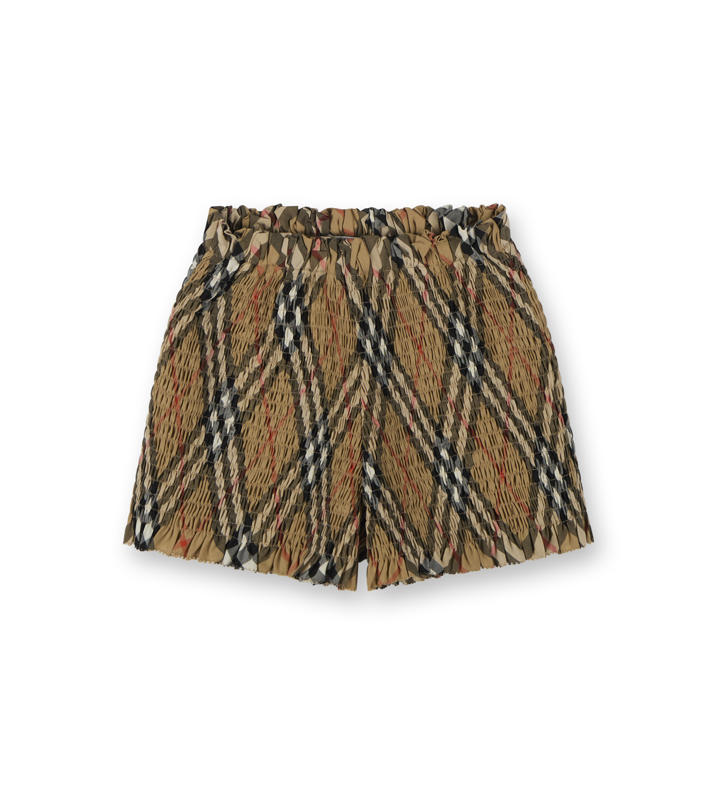 Checked Cotton Shorts Sand