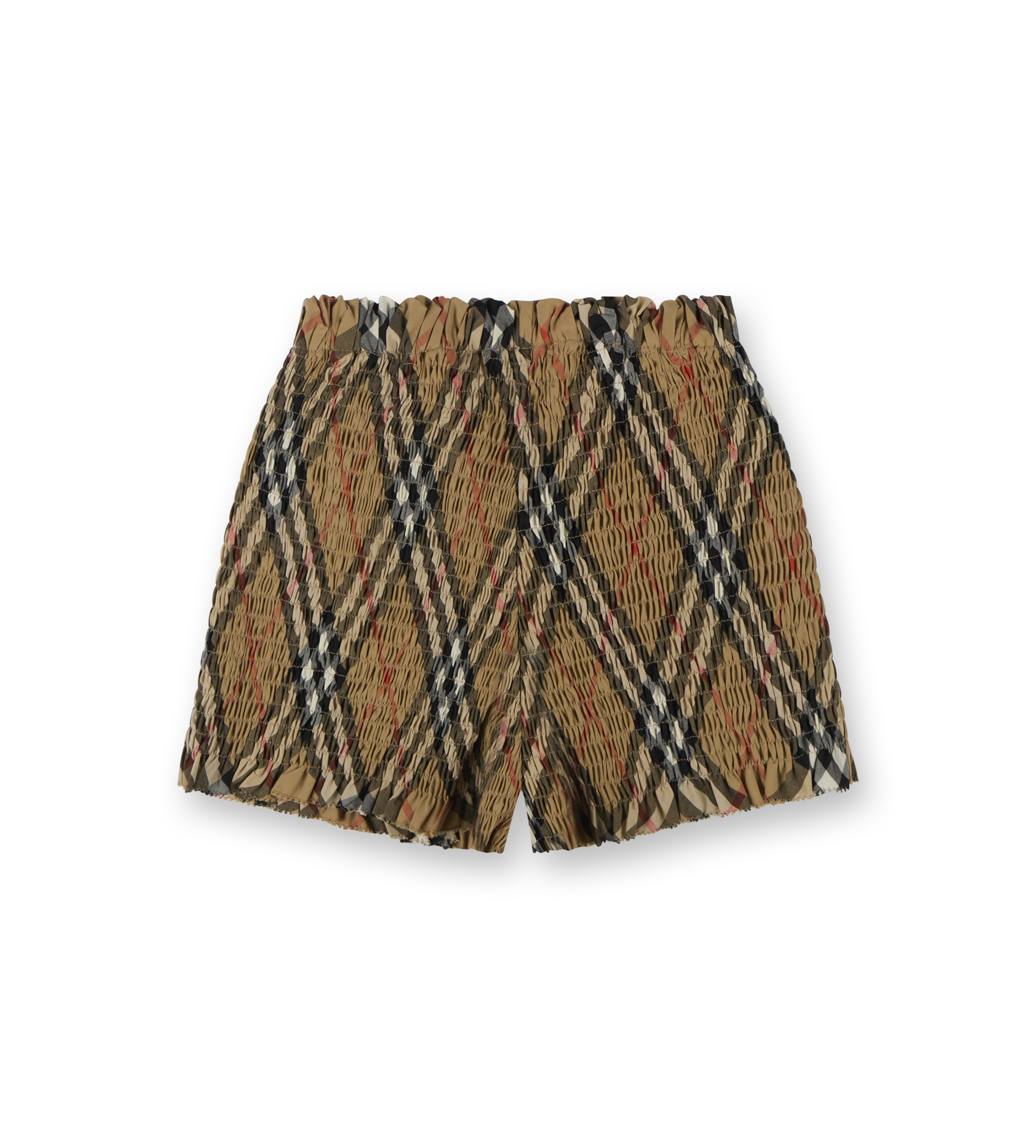 Checked Cotton Shorts Sand