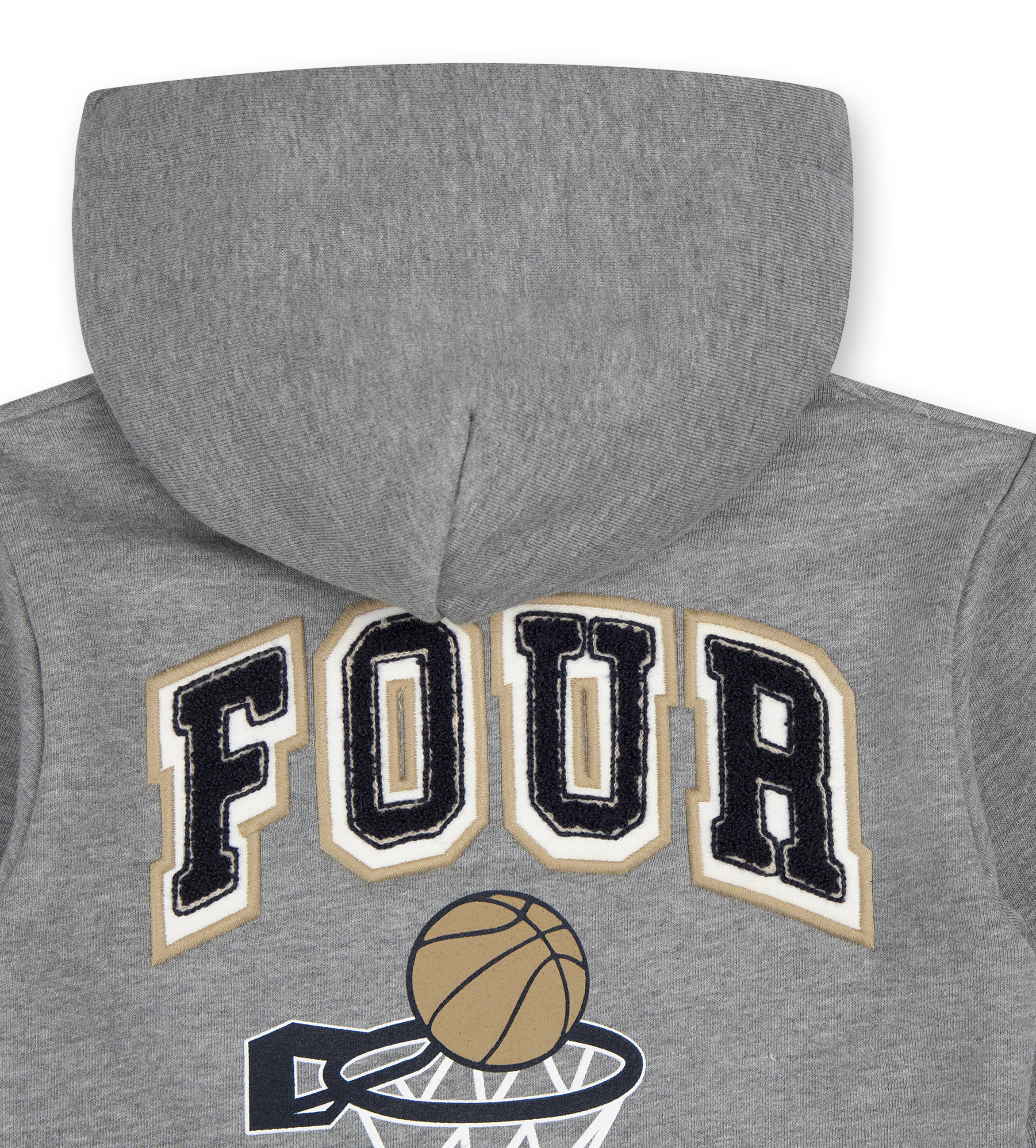 Basketball Hoodie Grey Melange