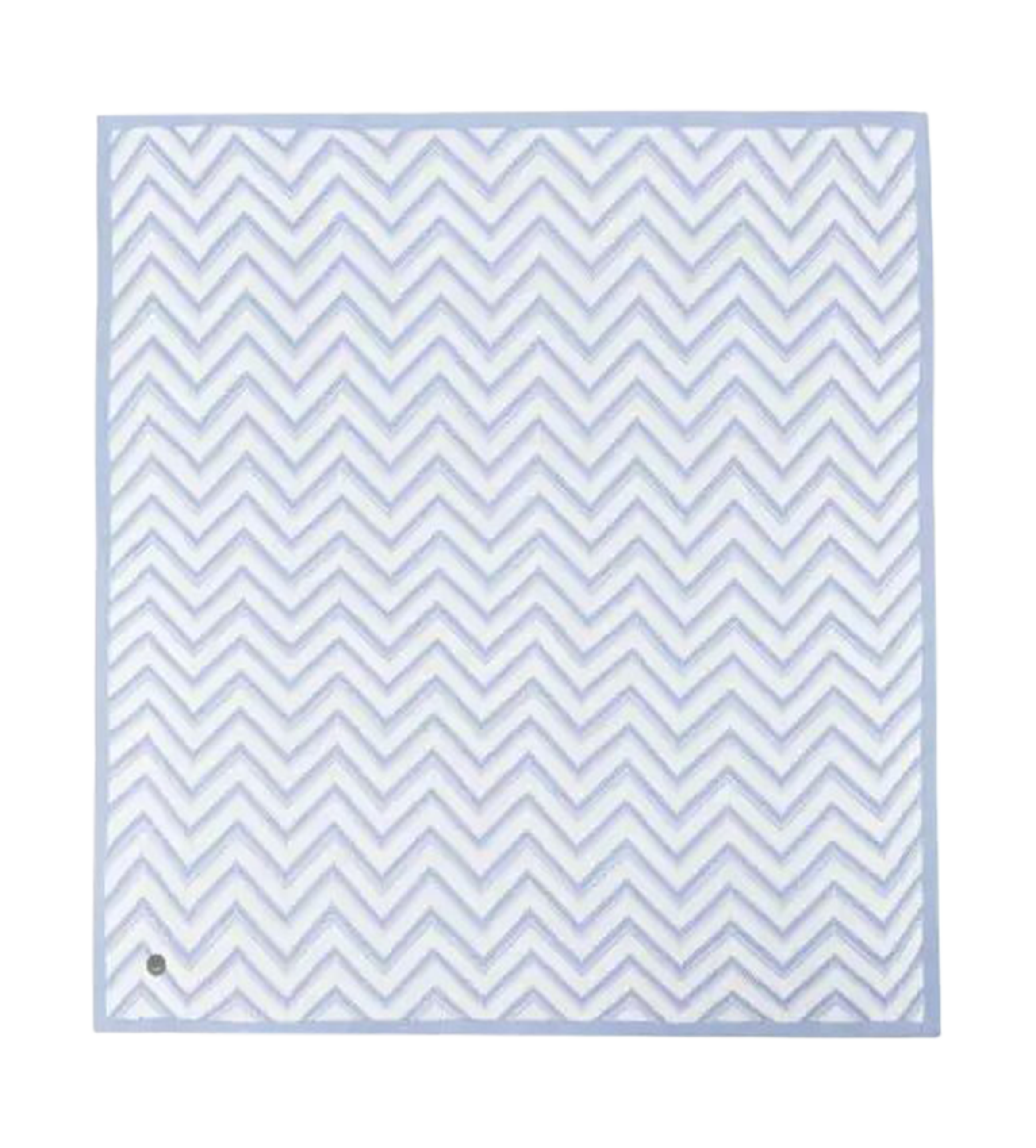 Zigzag-Print Square Blanket Blue