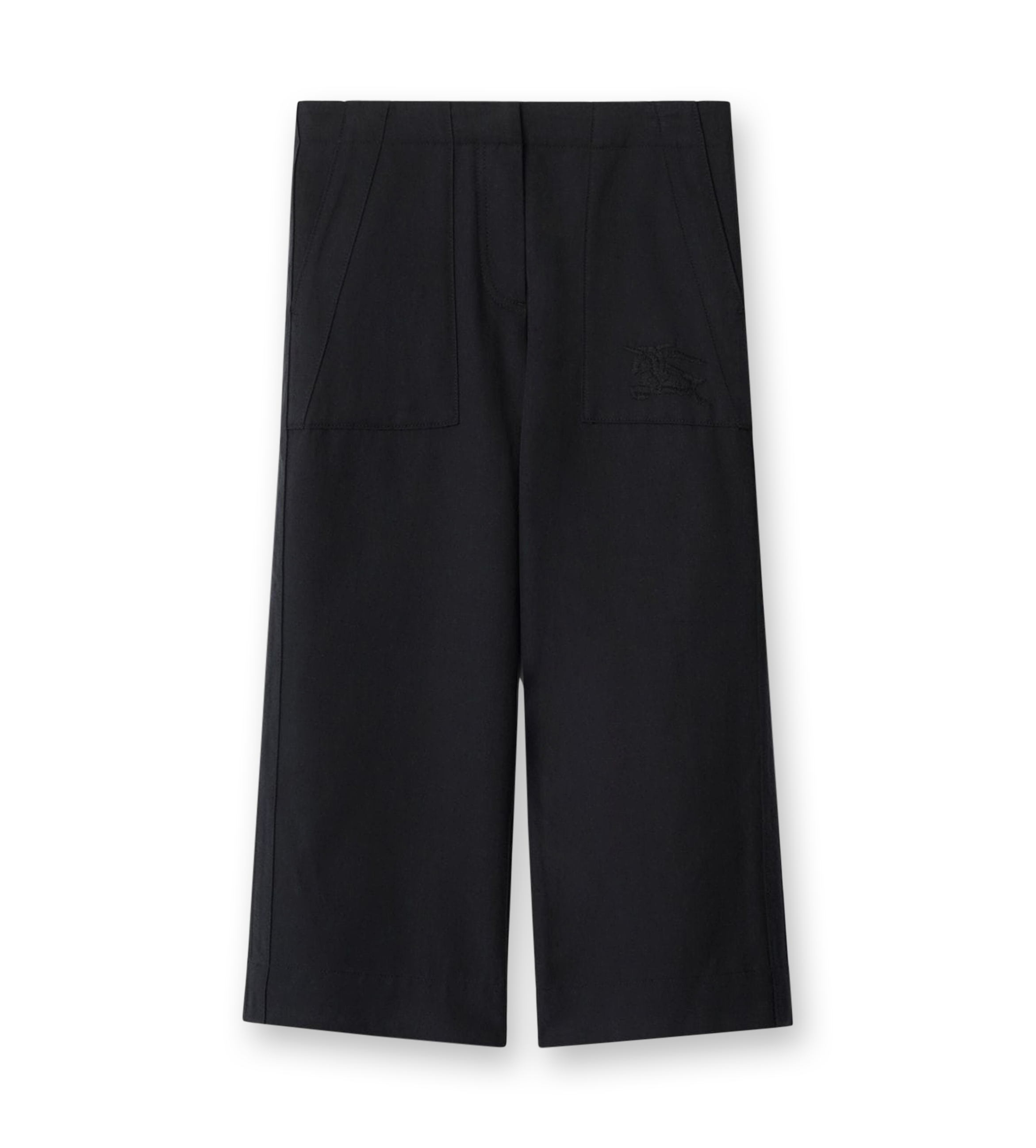 Cotton Blend Trousers Black