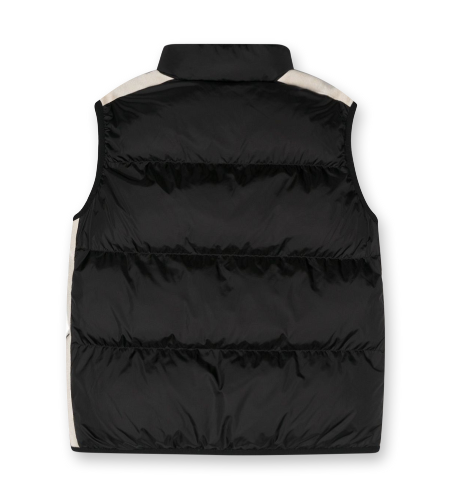 Logo-Embroidered Puffer Vest Black