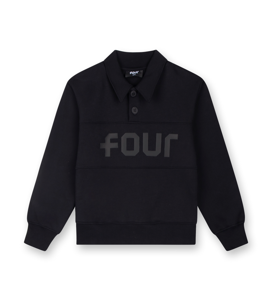 Logo Polo Sweater Black