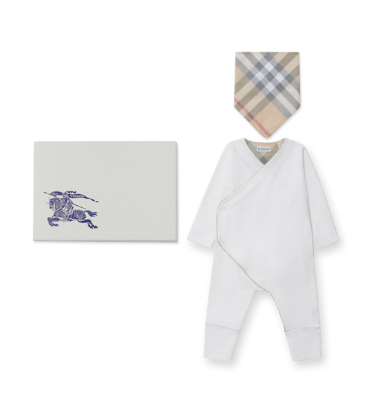 Two piece Baby Gift Set White FOUR Kids