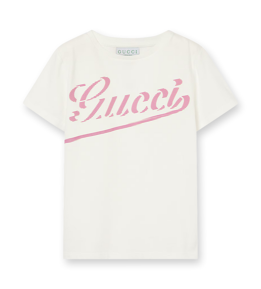 Printed T-shirt White/Pink