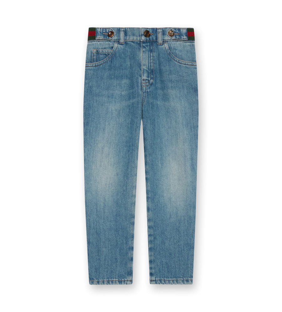 Denim Trousers Washed Blue