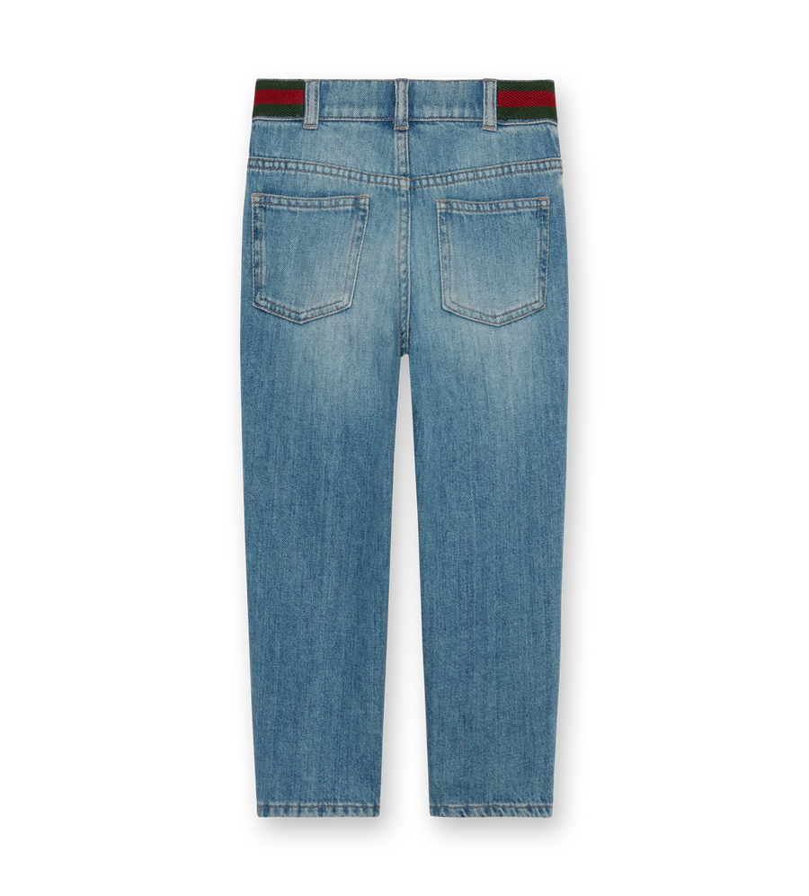 Denim Trousers Washed Blue