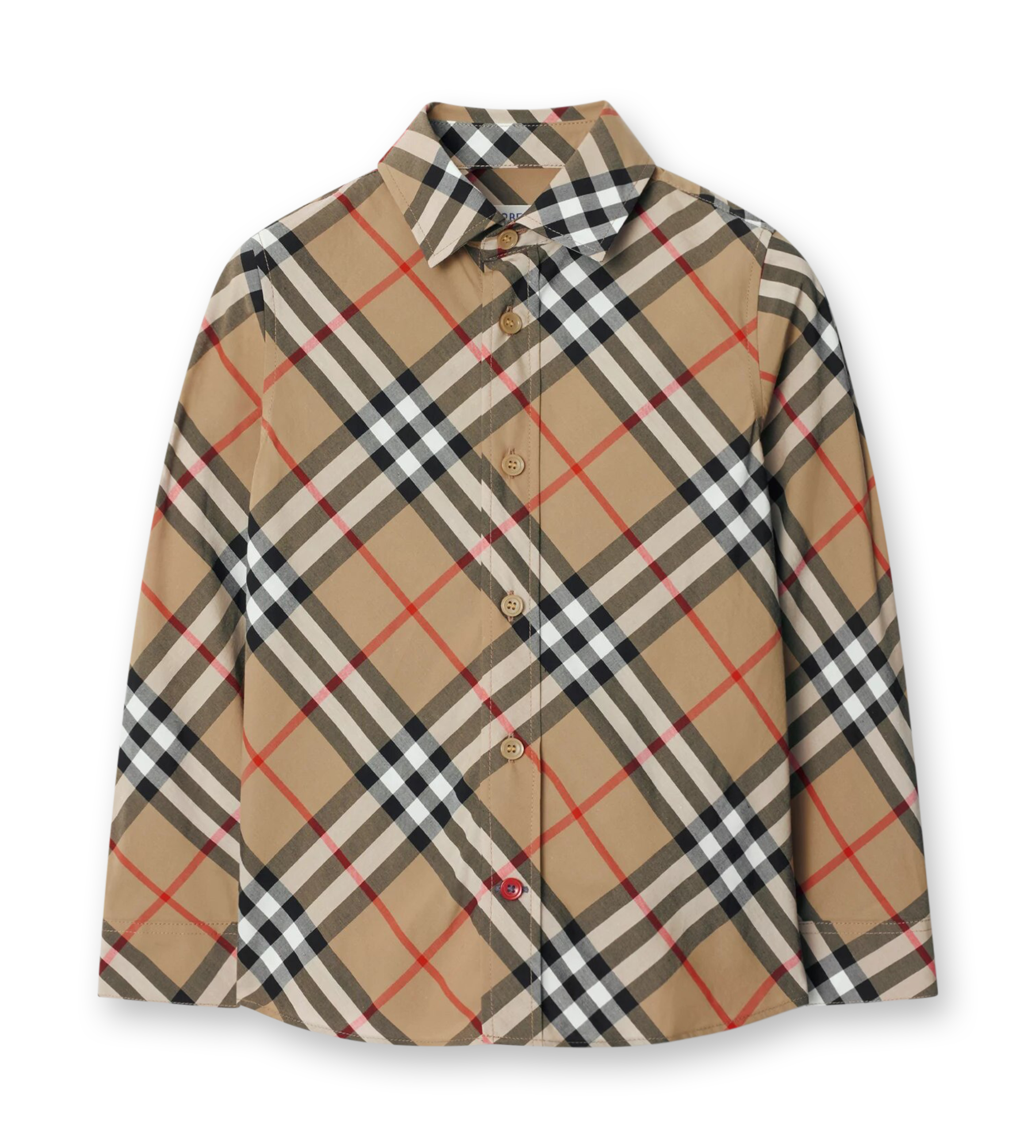 Check Cotton Shirt Sand