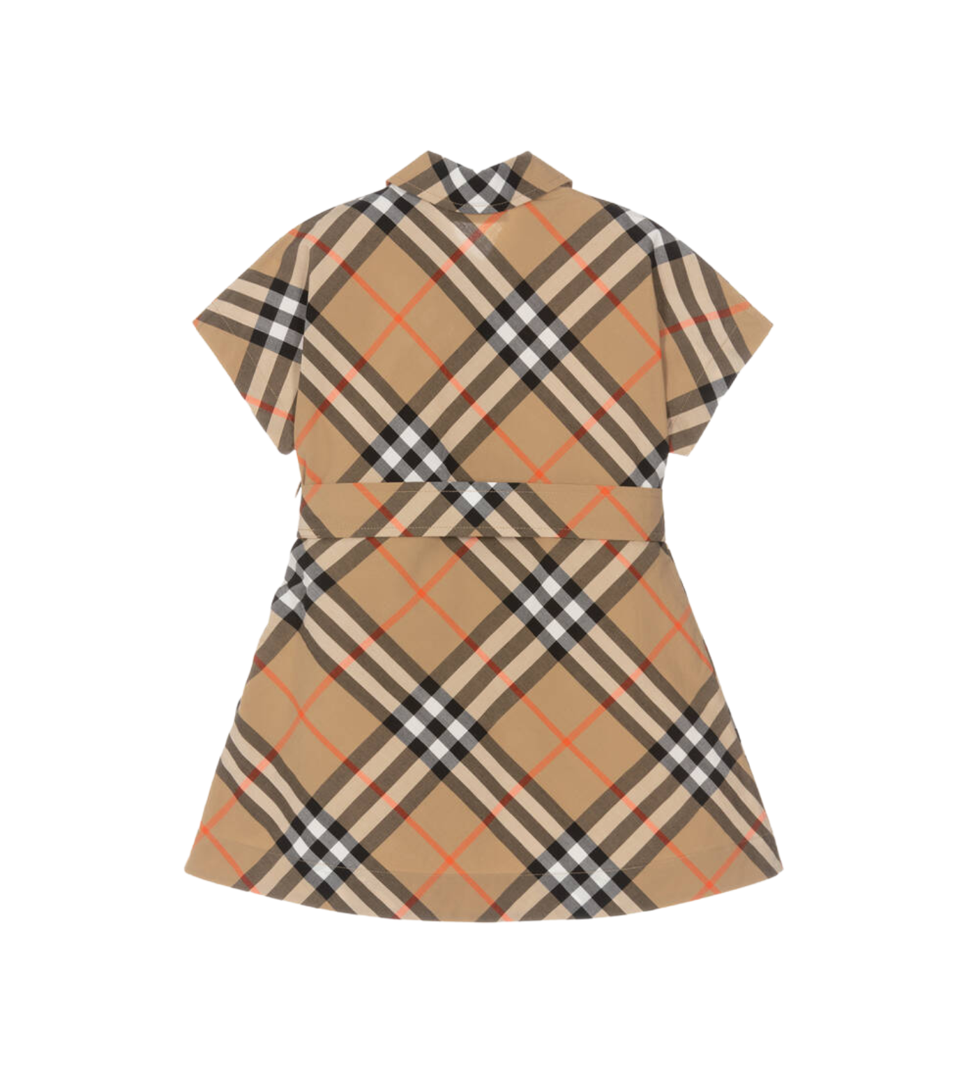 Baby Check Shirt Dress Sand