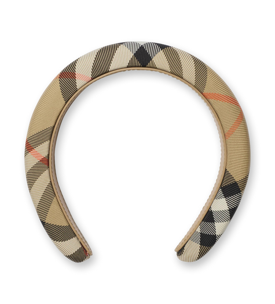 Check Headband Sand