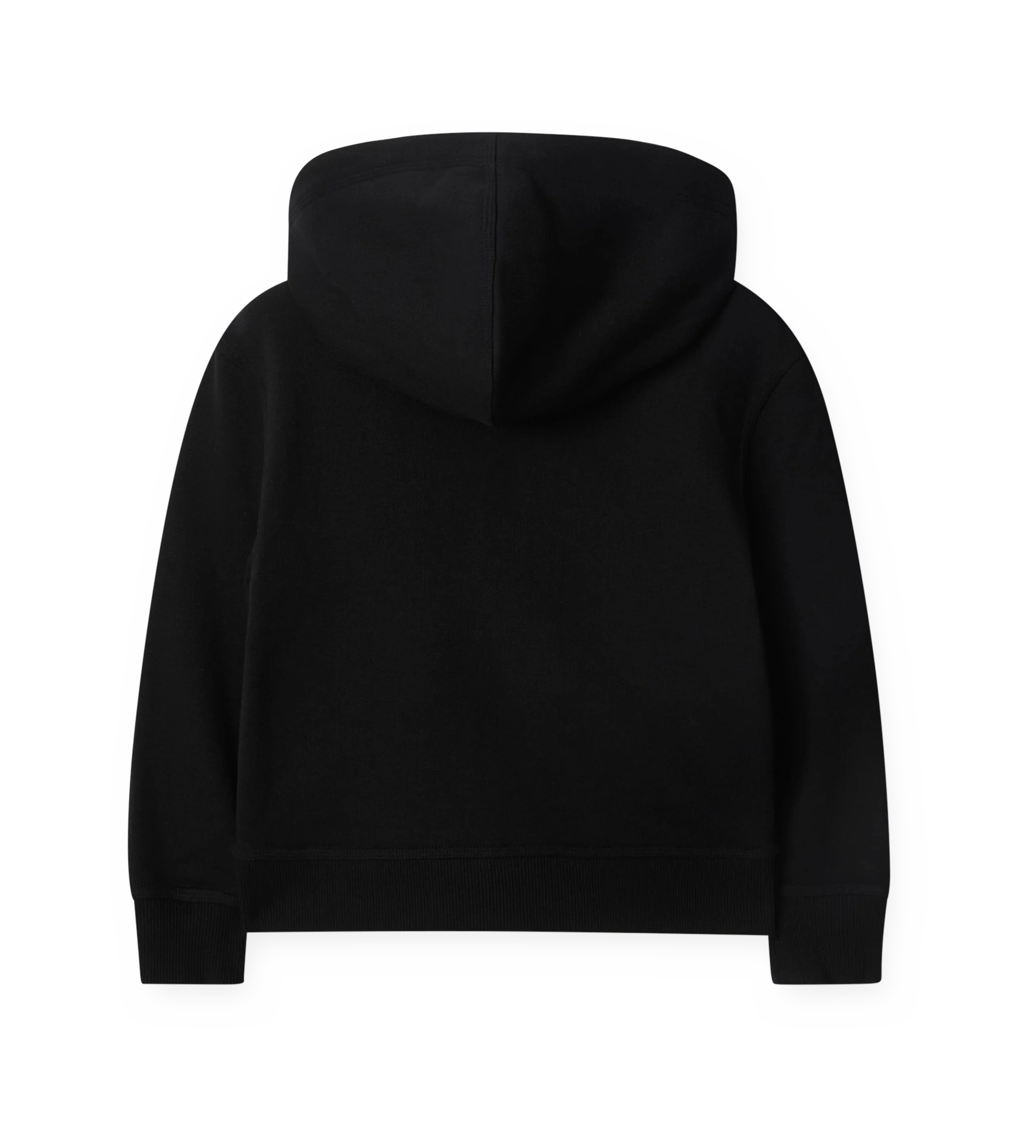 Check Label Zip Hoodie Black