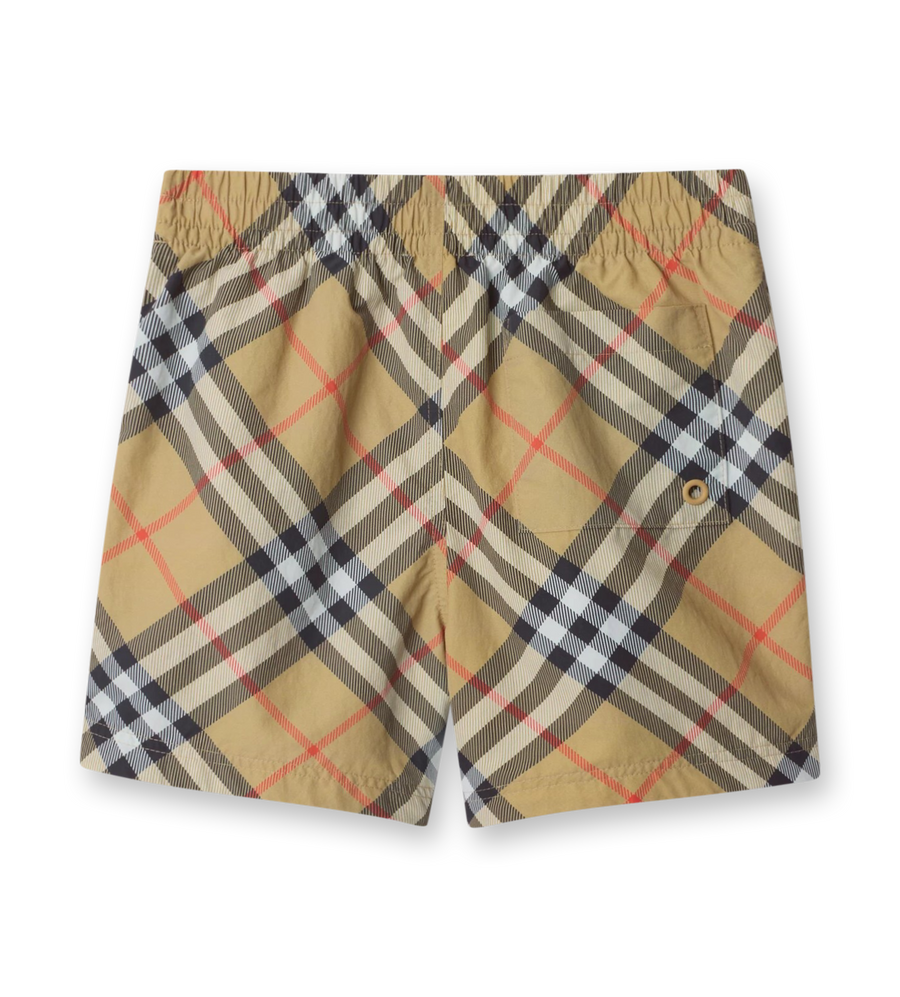 Check Swim Shorts Sand