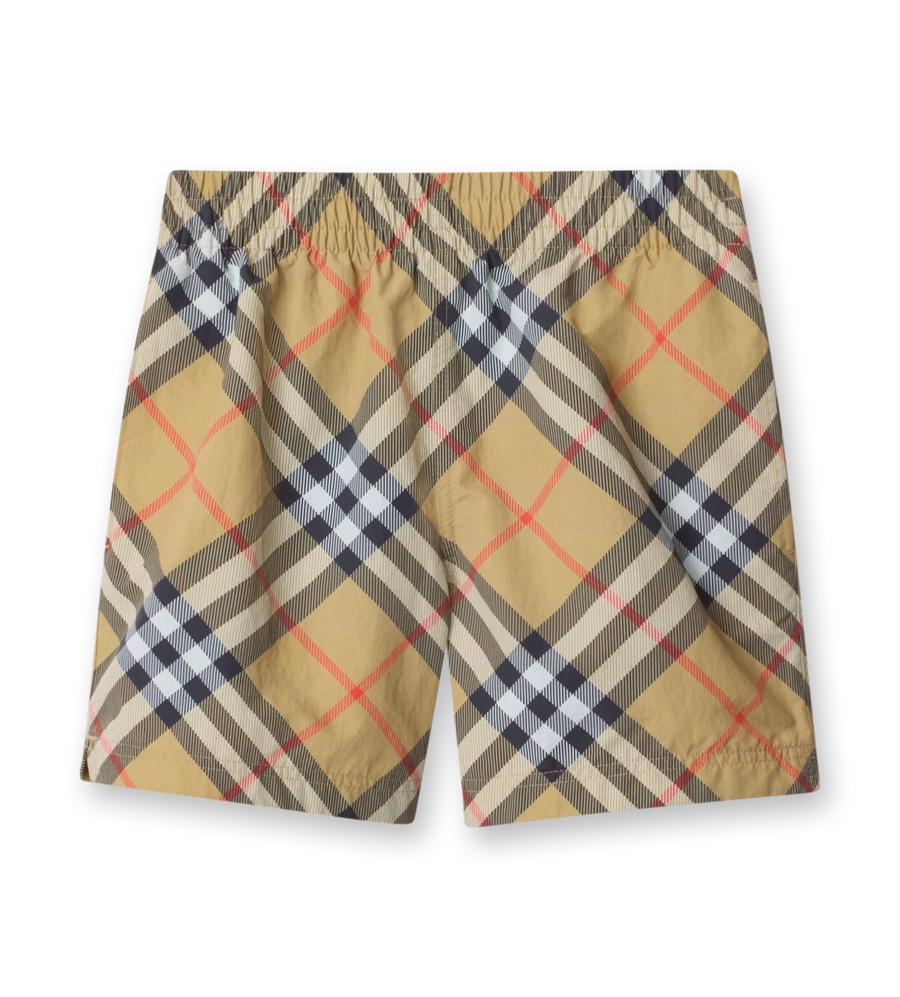 Check Swim Shorts Sand