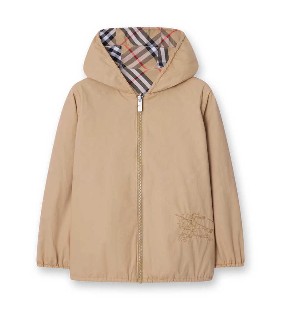 Reversible Check Jacket Sand