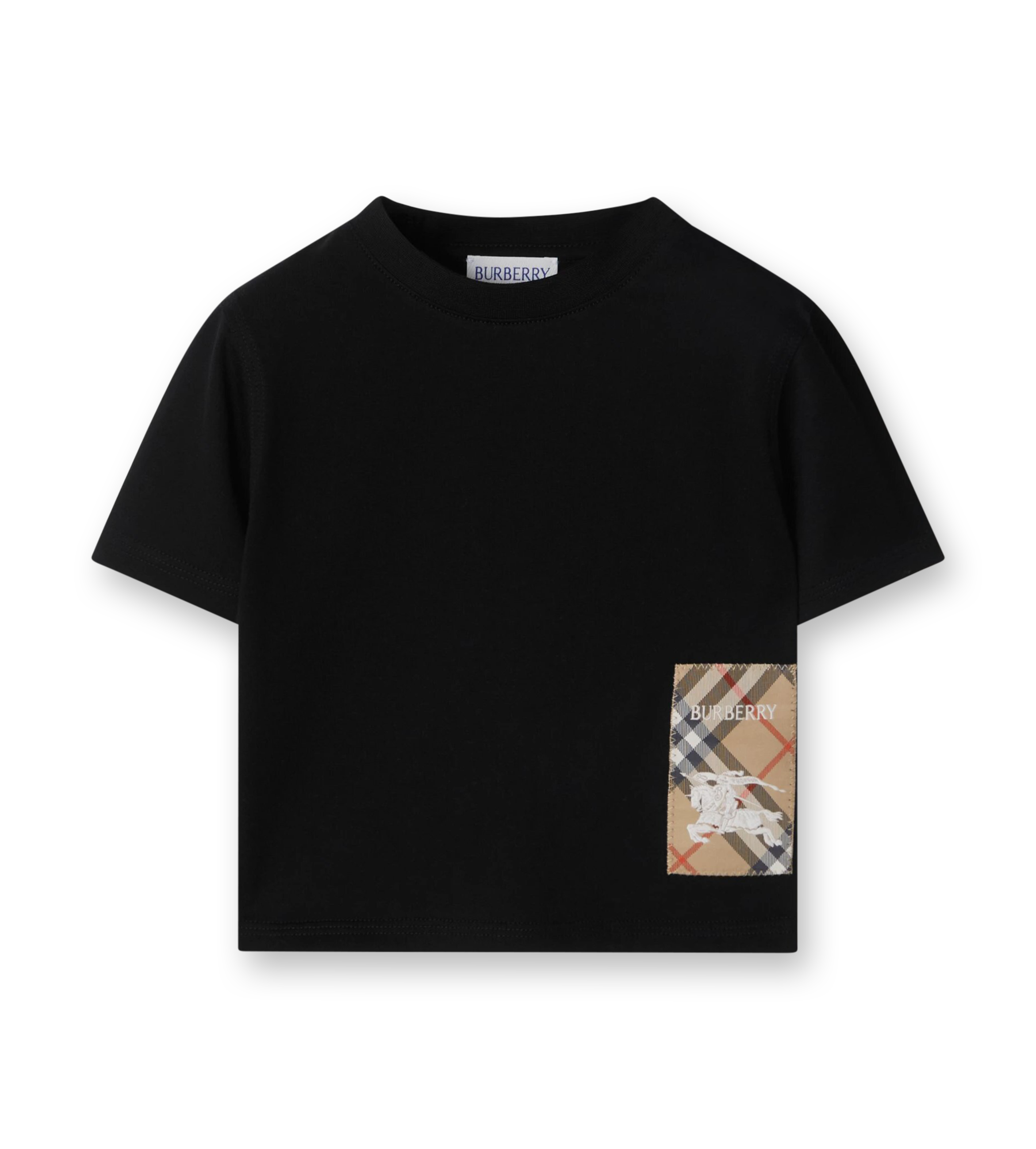 Baby Check Label T-shirt Black