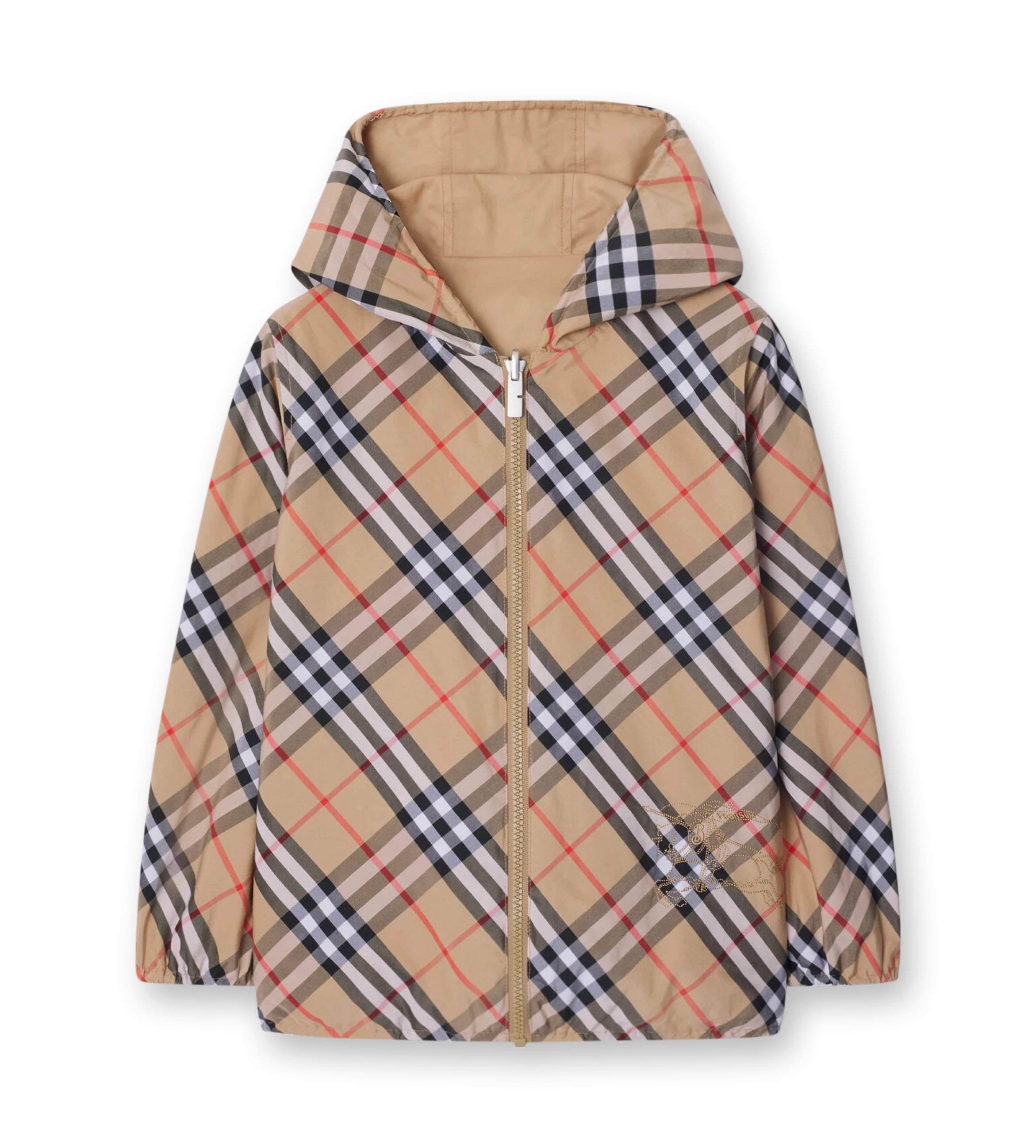 Reversible Check Jacket Sand