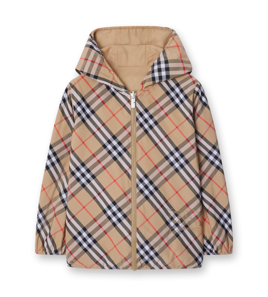 Reversible Check Jacket Sand