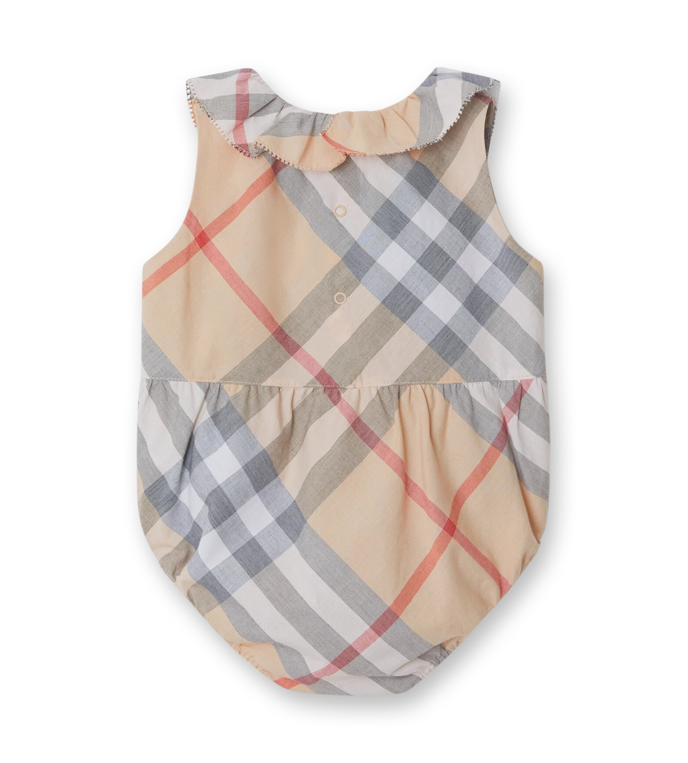 Baby Check Bodysuit Pale Stone