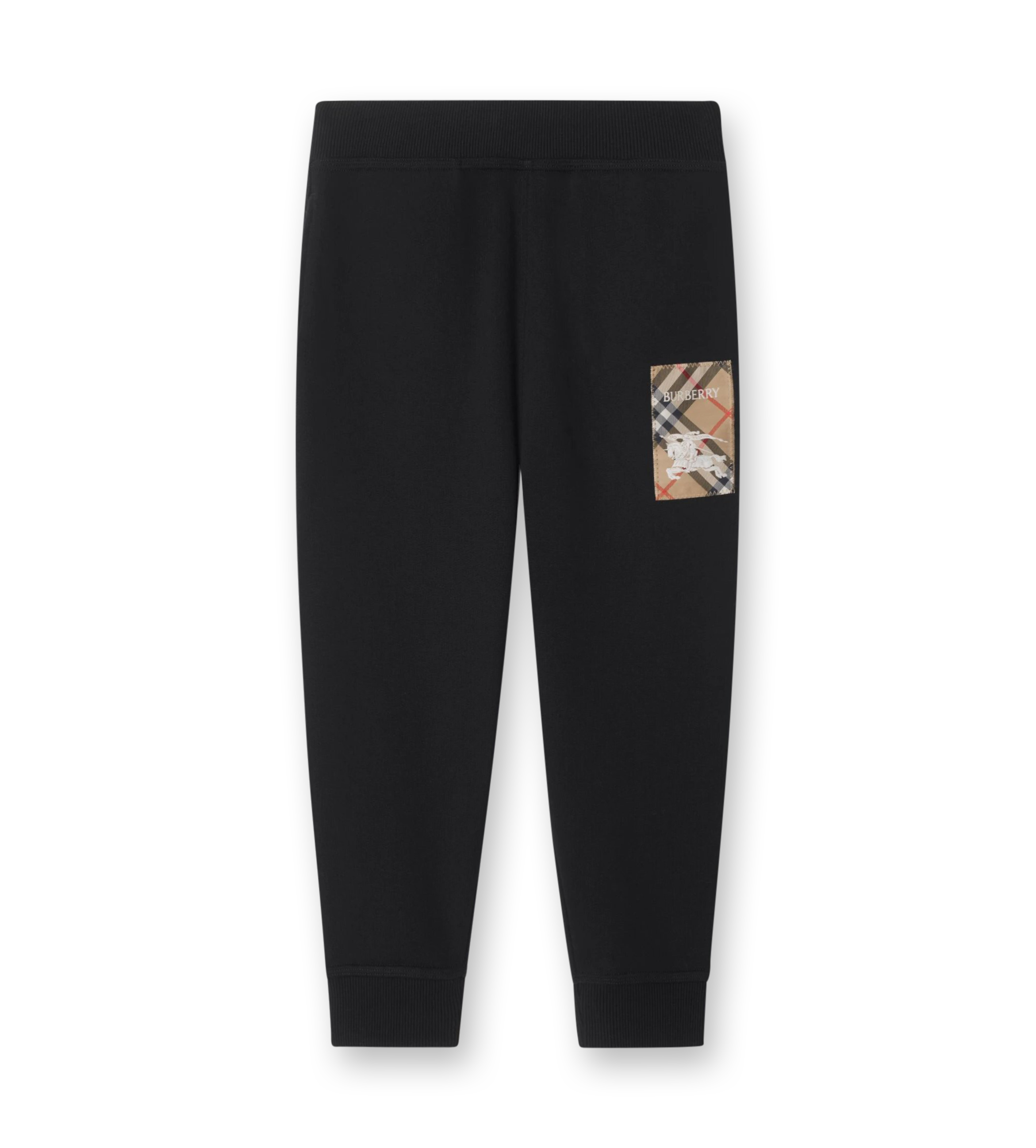 Check Label Jogging Pants Black