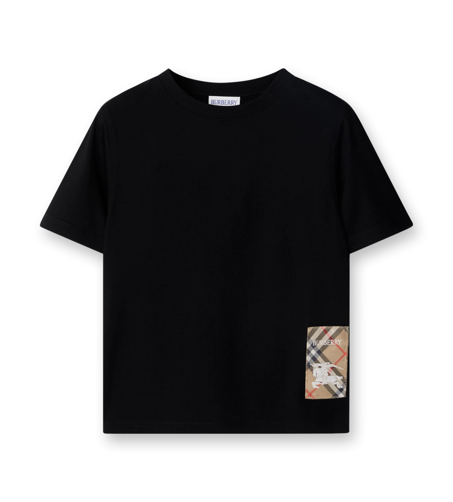 Check Label T-shirt Black