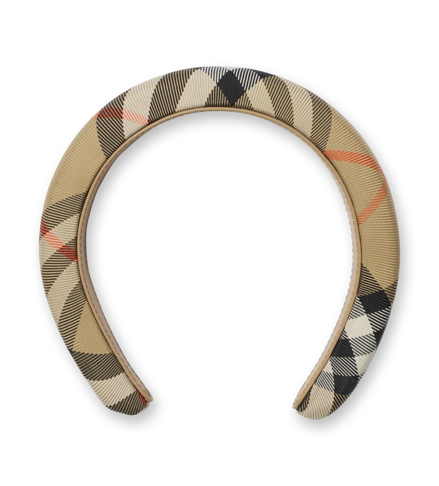 Check Headband Sand