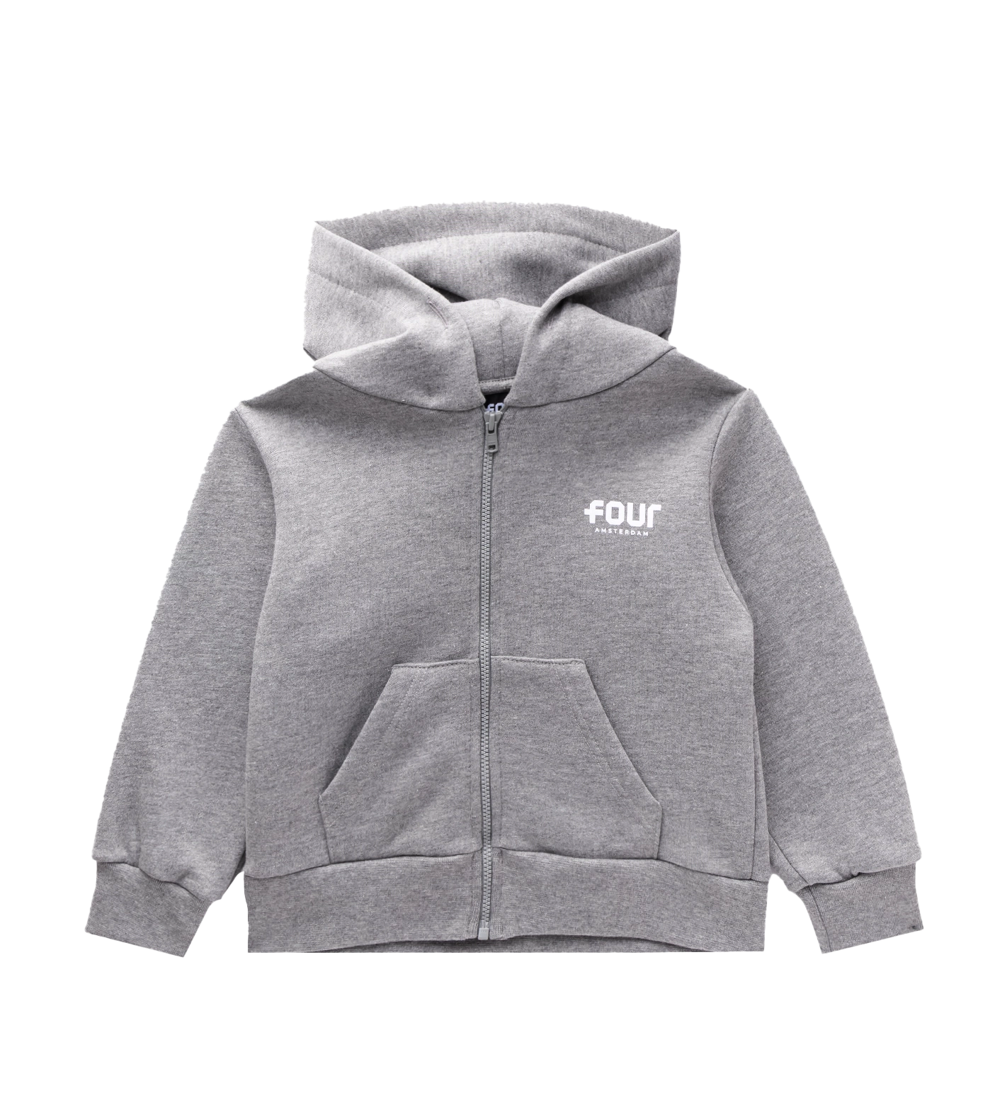 Logo Zip Up Vest Melange Grey – FOUR Kids