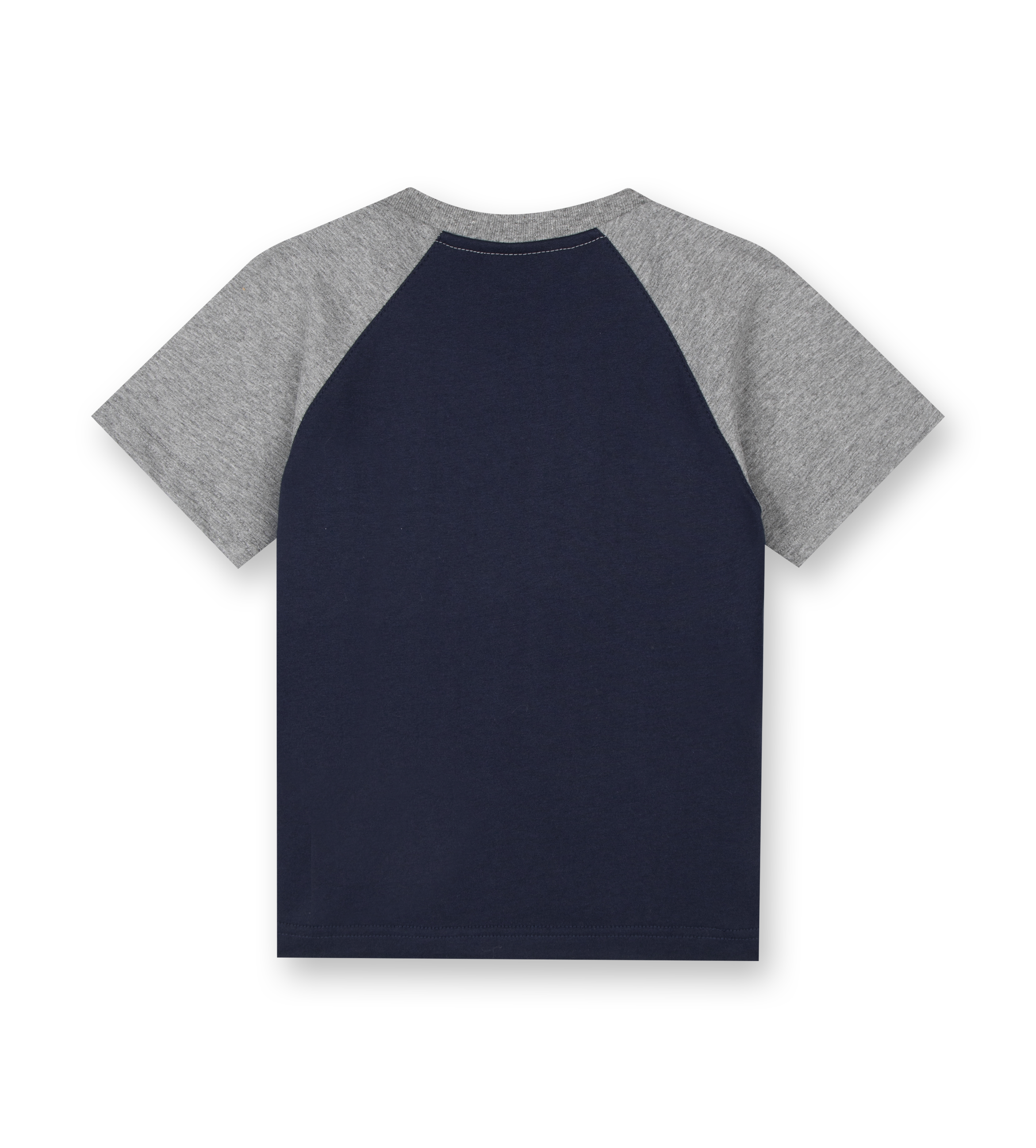 Basketball T-shirt Marine Blue & Grey Melange