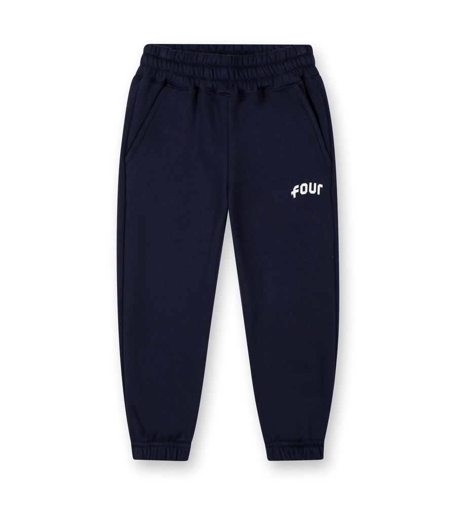 Straight Leg Cuffed Arch Sweatpants Marine Blue