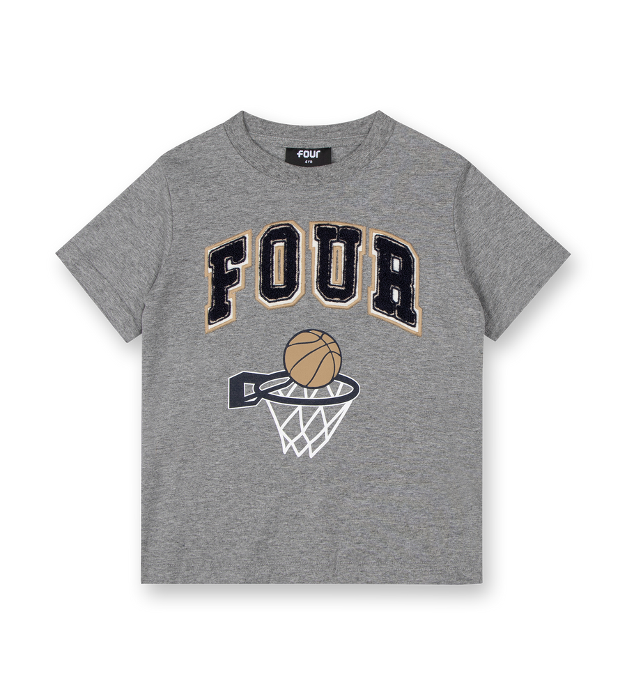 Basketball T-shirt Grey Melange