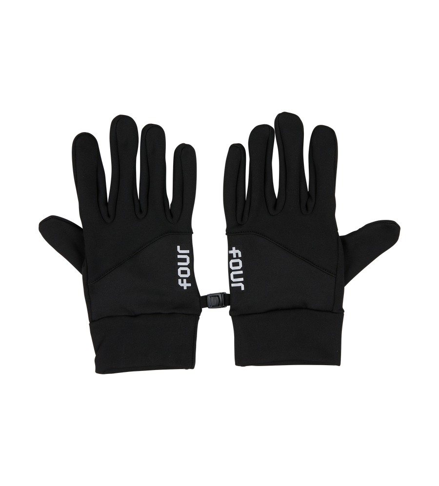 Reflective Logo Gloves Black