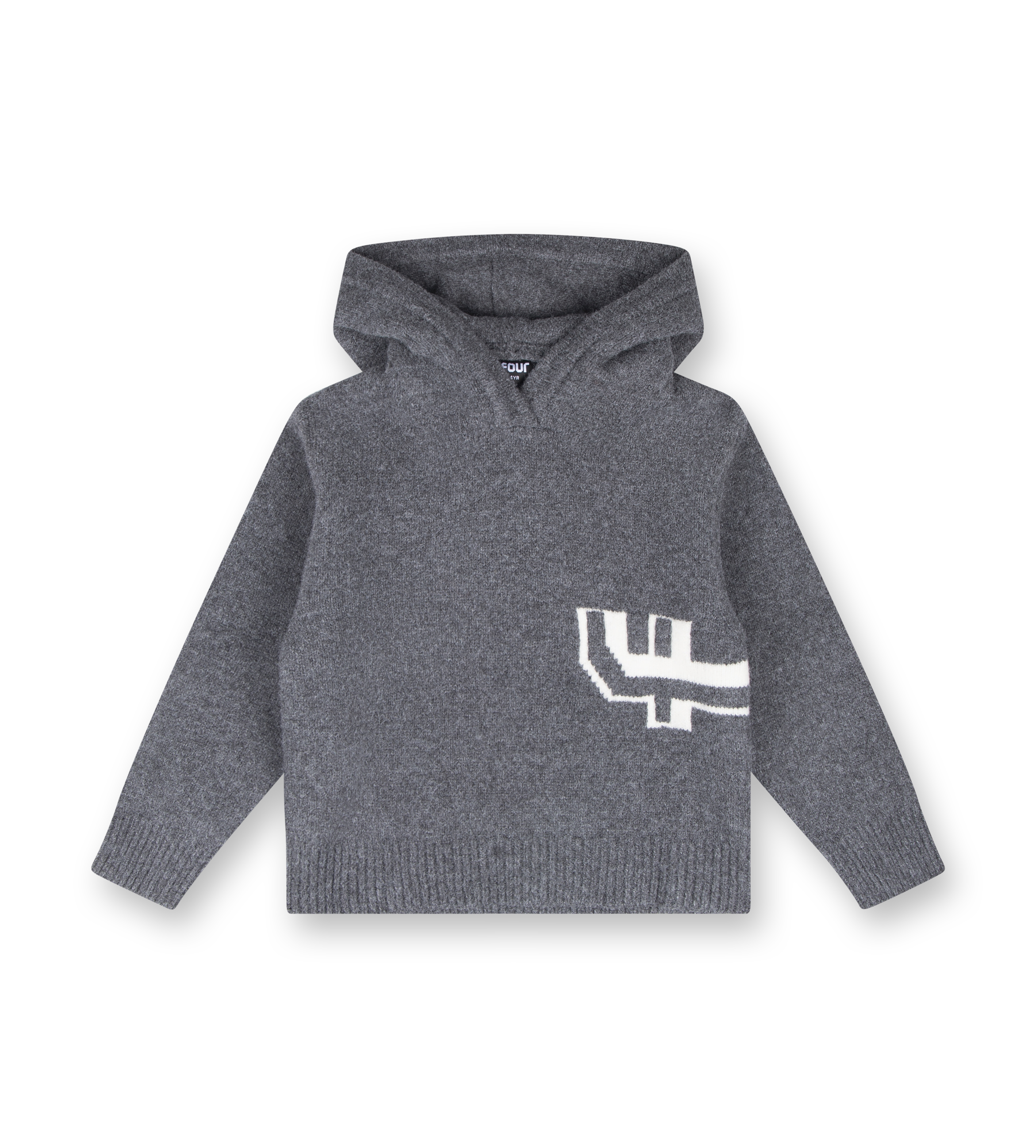 Knitted Hoodie Dark Grey