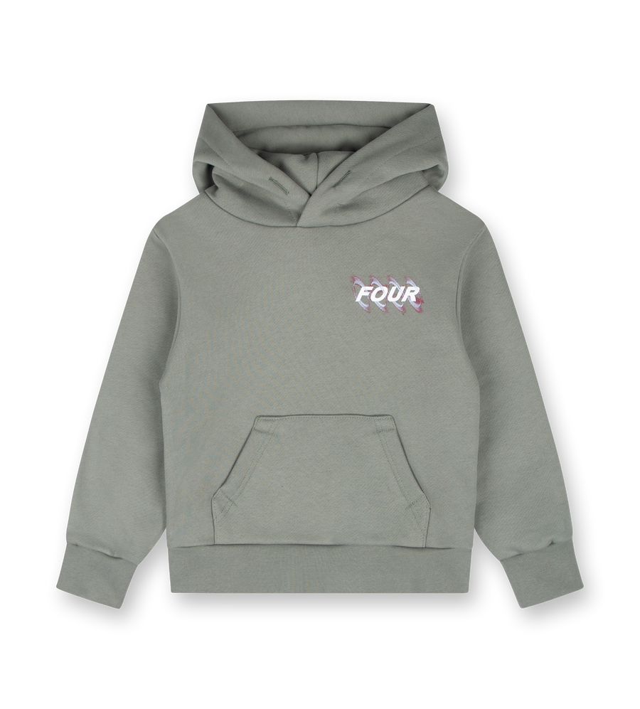 Blurry Circles Hoodie Agave Green