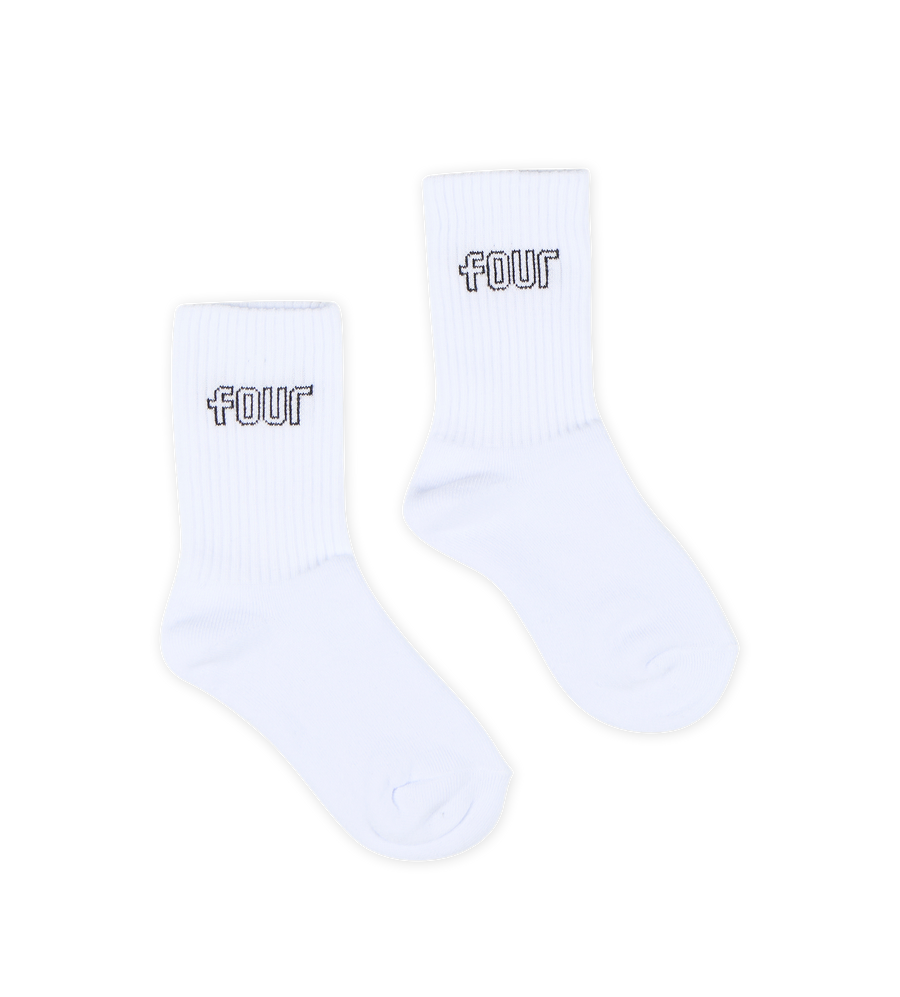 Outline Socks Panna & Black