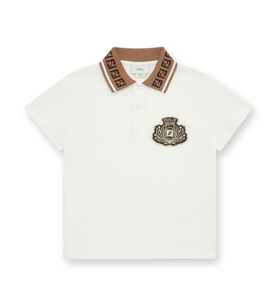 Cotton Piqué Polo Shirt Gesso