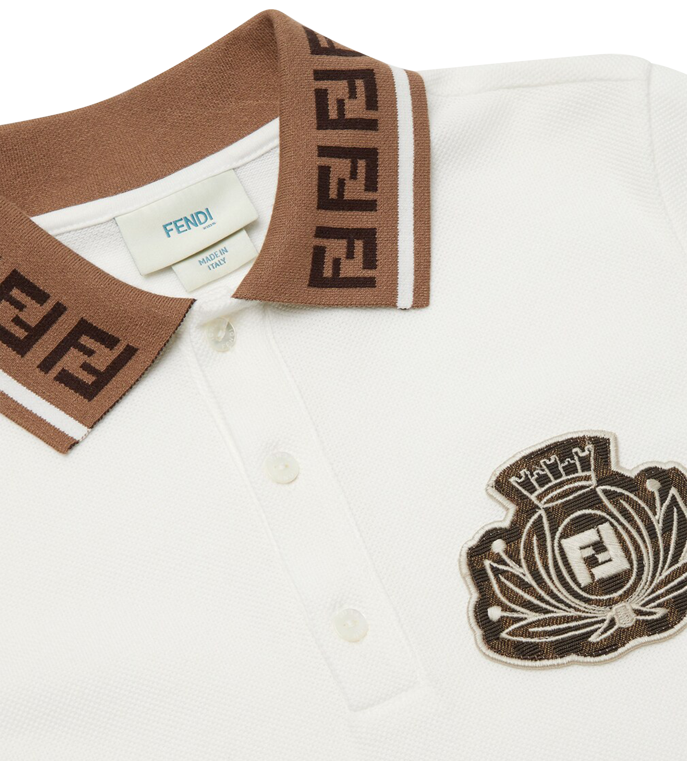 Cotton Piqué Polo Shirt Gesso