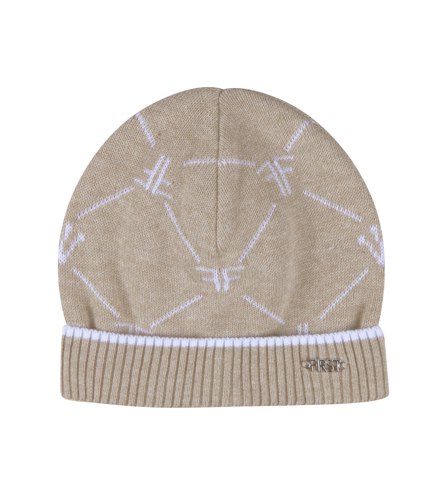 Knitted Signature Bonnet Beige