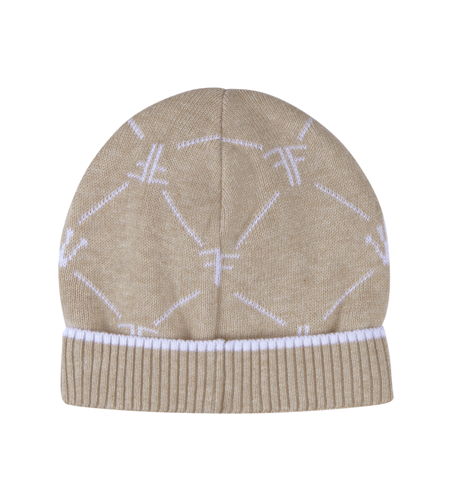 Knitted Signature Bonnet Beige