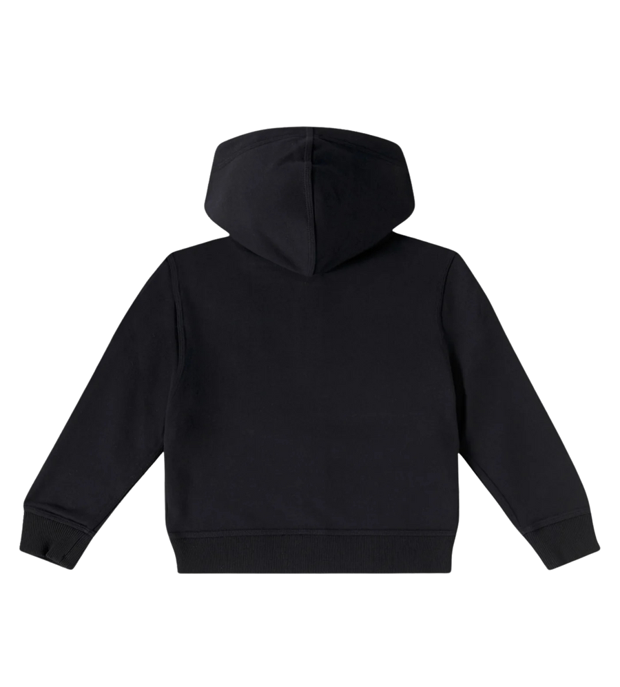 Baby Check Label Zip Hoodie Black