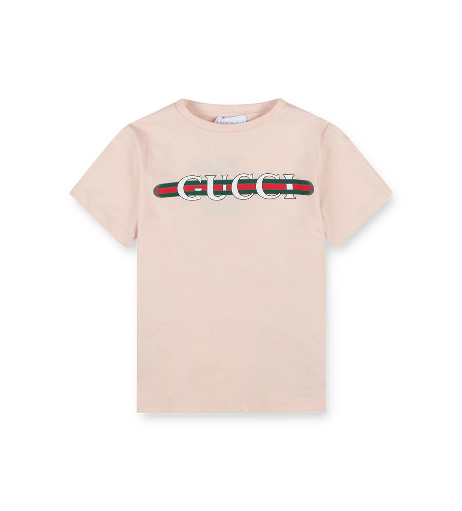 Printed Cotton T-shirt Pink