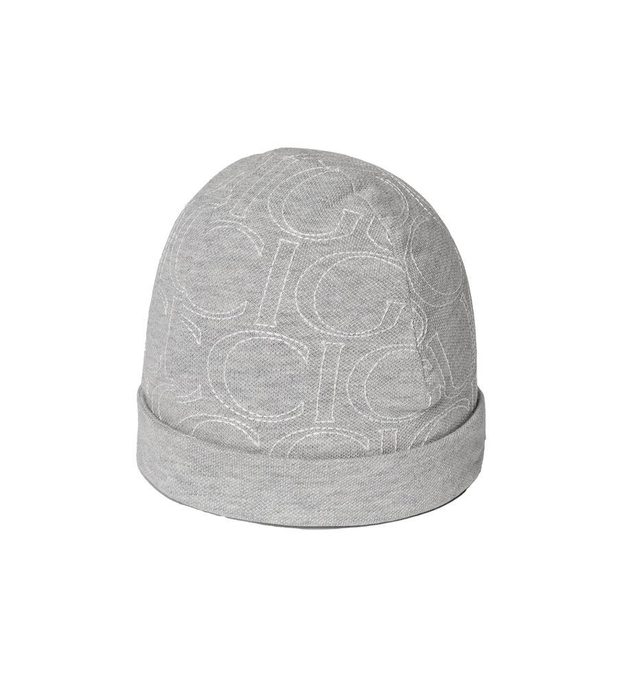 Baby Hat Embroidery Grey